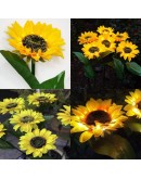 Градинска LED лампа Слънчоглед със соларен панел водоустойчива 8 светодиода